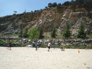 Waterskiing, beach volleyball, motor boating, rowing