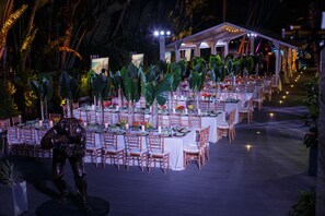 Área externa para banquete