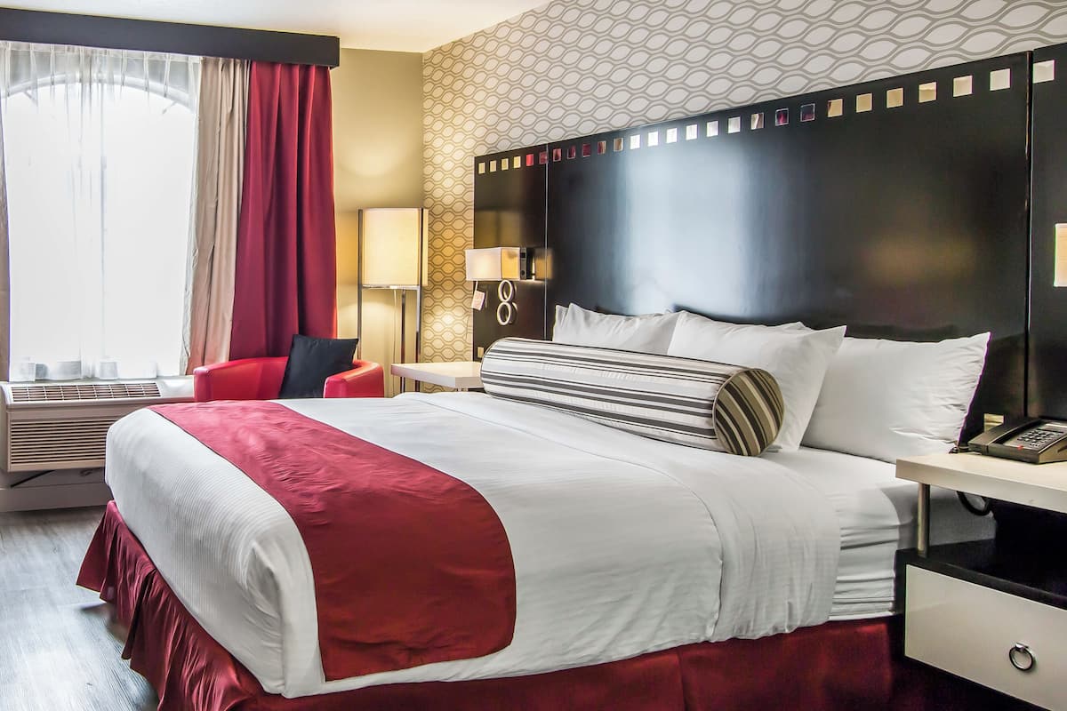 Chambre Standard, 1 grand lit | Couette en duvet d'oie, rideaux occultants, fer et planche à repasser