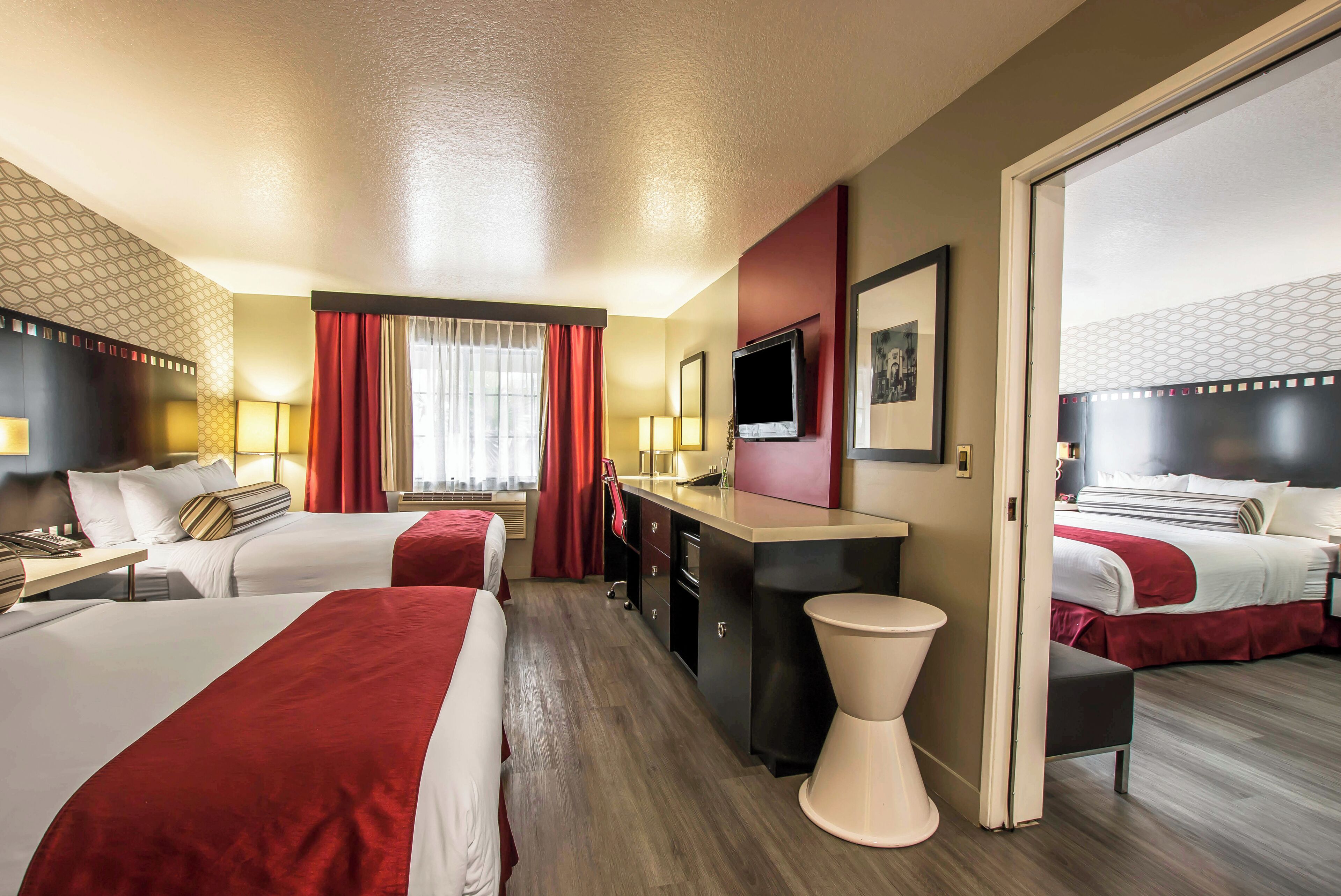 Down comforters, blackout drapes, iron/ironing board, free WiFi