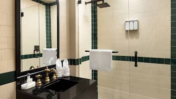 Dusche, Regendusche, Designer-Toilettenartikel, Haartrockner