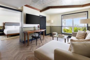 Suite, 1 Bedroom (1 king bed) | Living area | 42-inch flat-screen TV with satellite channels, TV at The Balfour Hotel