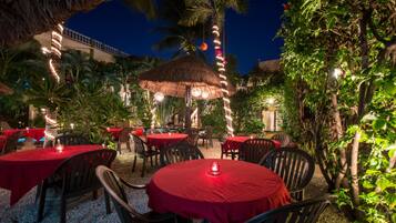 Breakfast served, pool views