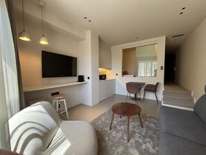 Superior Apartment, 1 Bedroom, Tower | Living area | 42-inch flat-screen TV with satellite channels - Senator Barcelona Apartments (Barcelona)