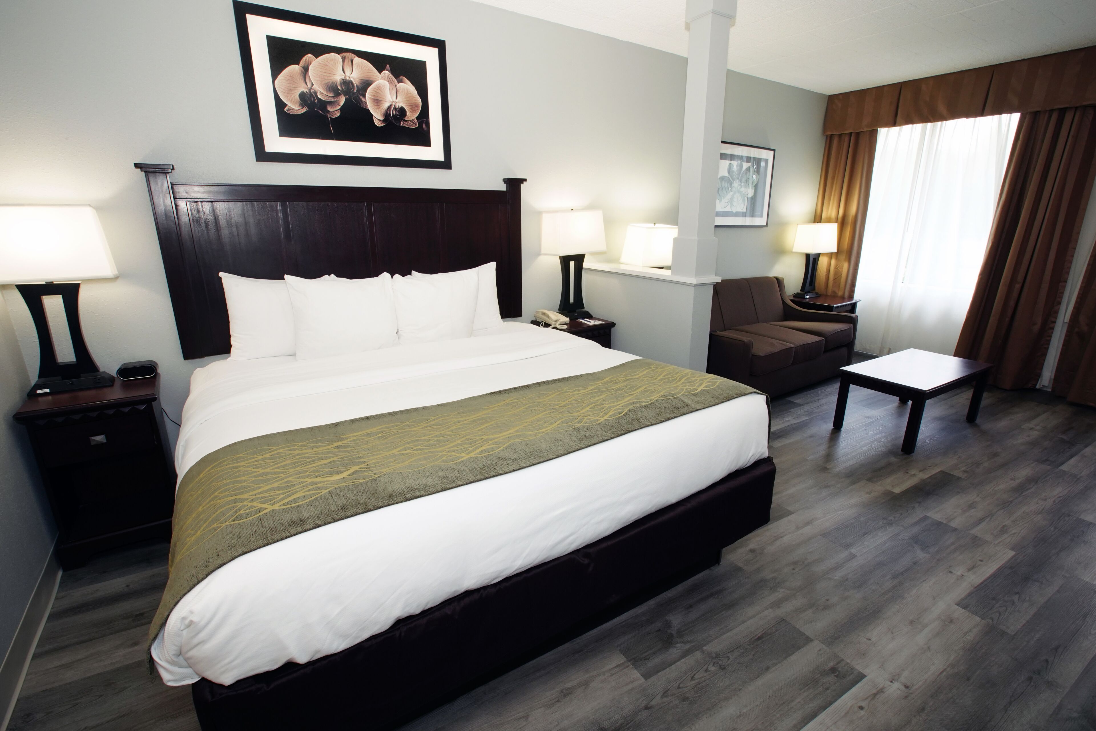 suite, 1 king bed, non smoking, refrigerator & microwave (larger room;with sofabed) | premium bedding, individually decorated, individually furnished, desk