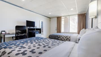 Room, 2 Double Beds, Non Smoking | Free WiFi, bed sheets