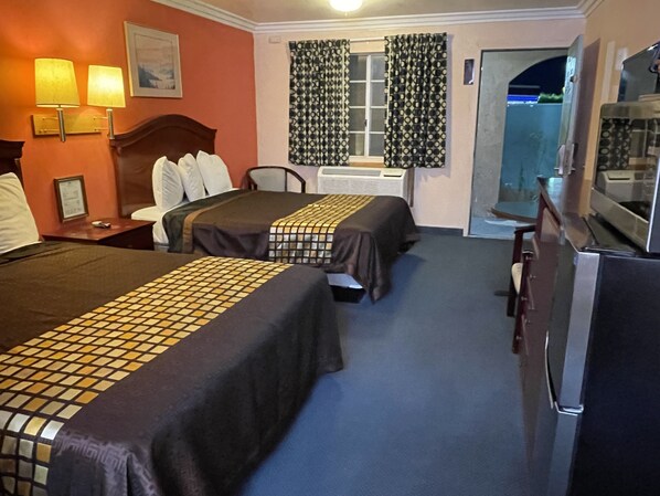 Room, 2 Queen Beds, Smoking | 1 bedroom, iron/ironing board, free WiFi, bed sheets