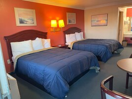 Room, 2 Queen Beds, Non Smoking | Iron/ironing board, free WiFi, bed sheets, alarm clocks