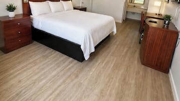 Room | Desk, blackout drapes, soundproofing, iron/ironing board