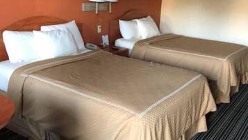 Desk, free WiFi, bed sheets