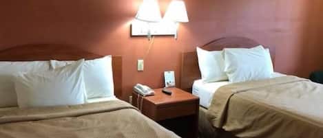 Desk, free WiFi, bed sheets