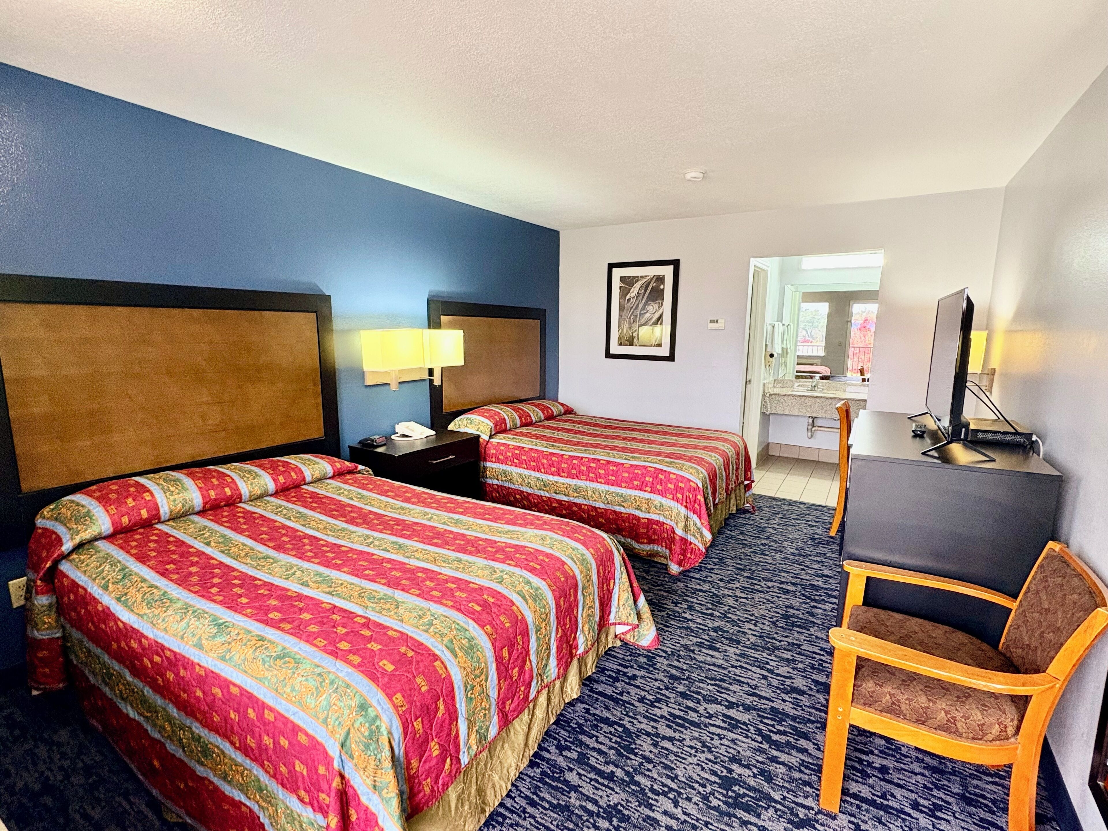 Double Room, 2 Double Beds | Desk, soundproofing, iron/ironing board, free WiFi