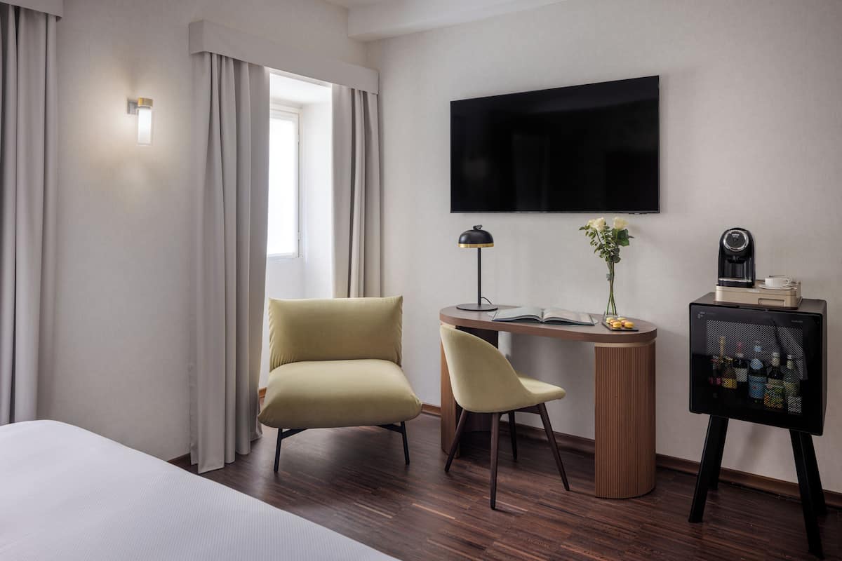 Literie de qualité supérieure, couette en duvet d'oie, minibar