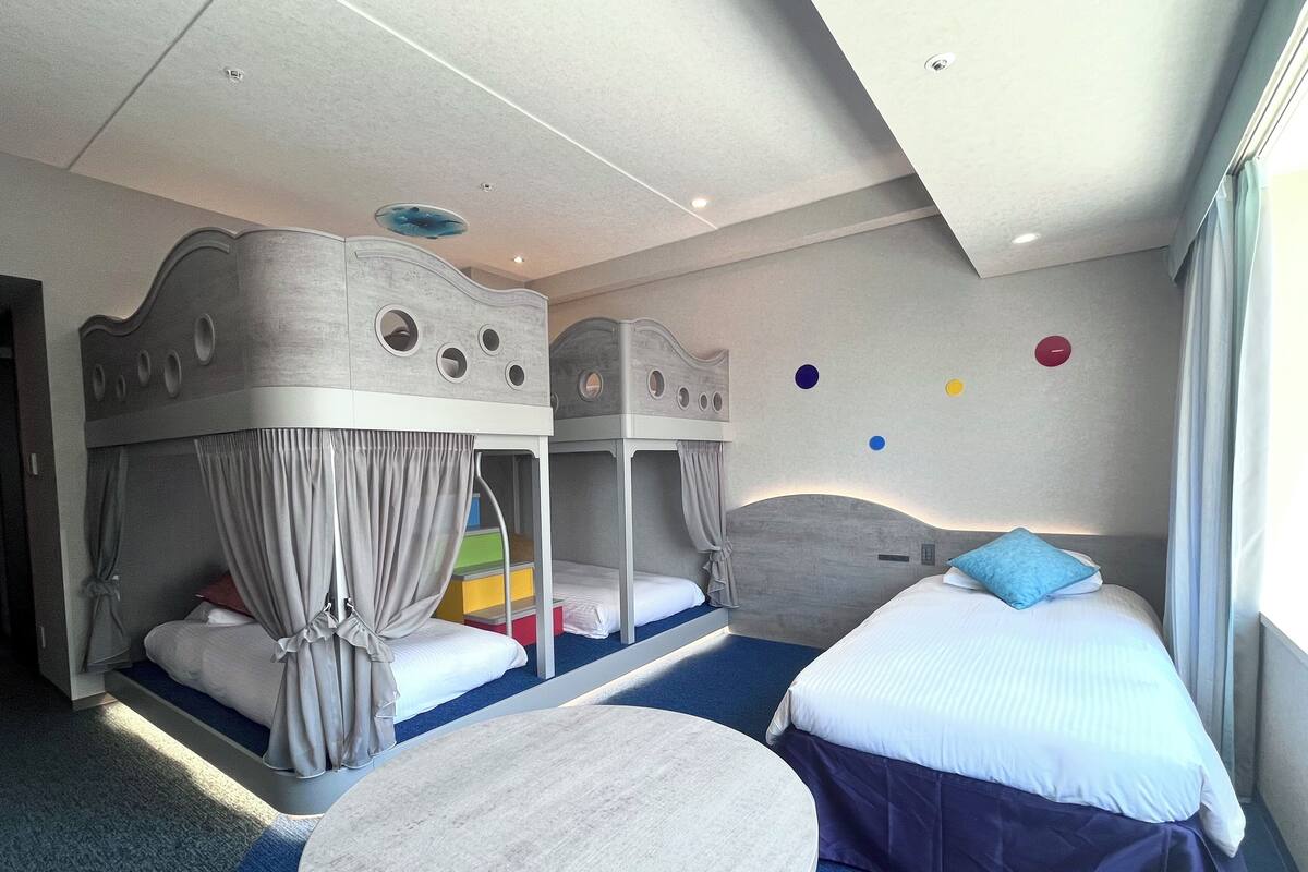 Rom – superior, ikke-røyk (Bunk Bed, 5 people use) | Safe på rommet, blendingsgardiner, vekkerklokke og sengetøy