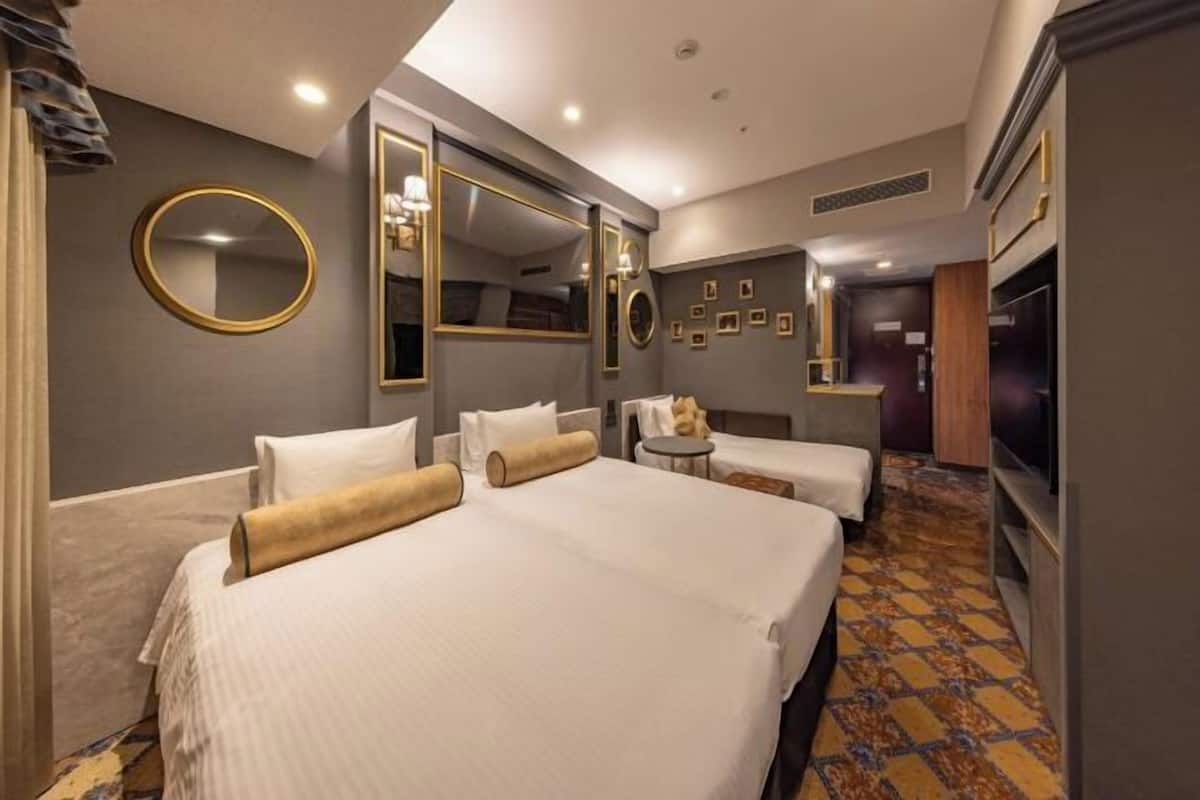 In-room safe, blackout curtains, bed sheets, alarm clocks