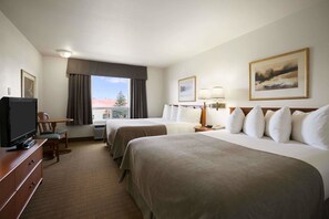 Room, 2 Queen Beds, Non Smoking | Premium bedding, blackout drapes, iron/ironing board, free WiFi