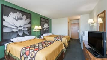 Desk, blackout drapes, iron/ironing board, free WiFi