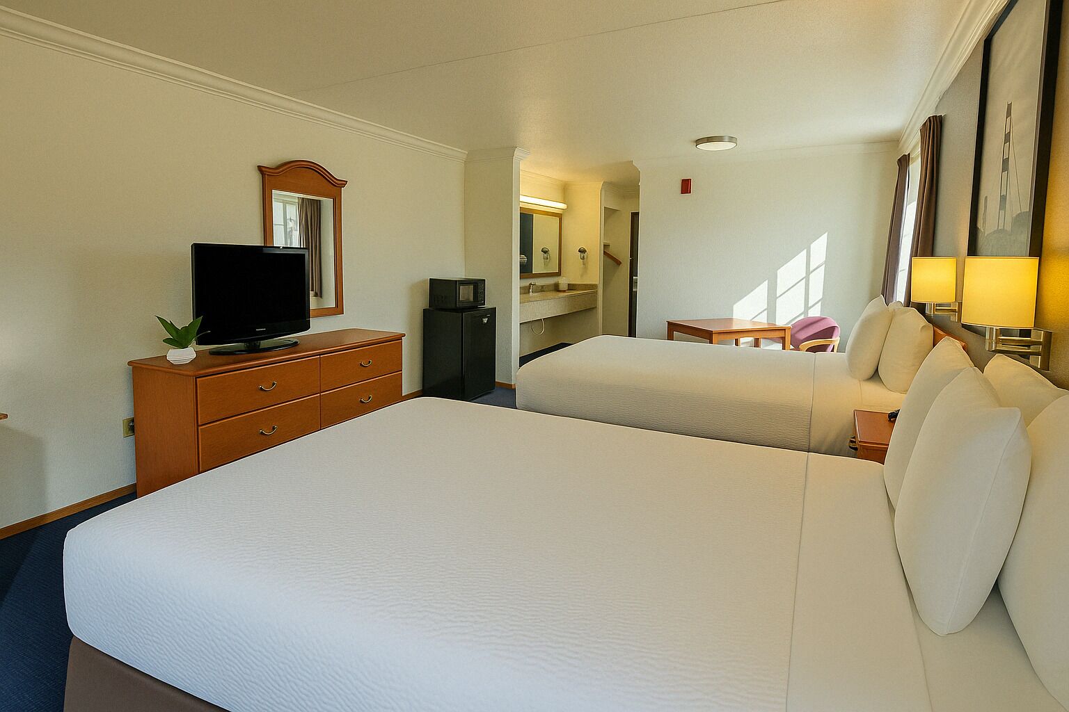 room, 2 king beds, non smoking | 1 bedroom, desk, laptop workspace, free wifi