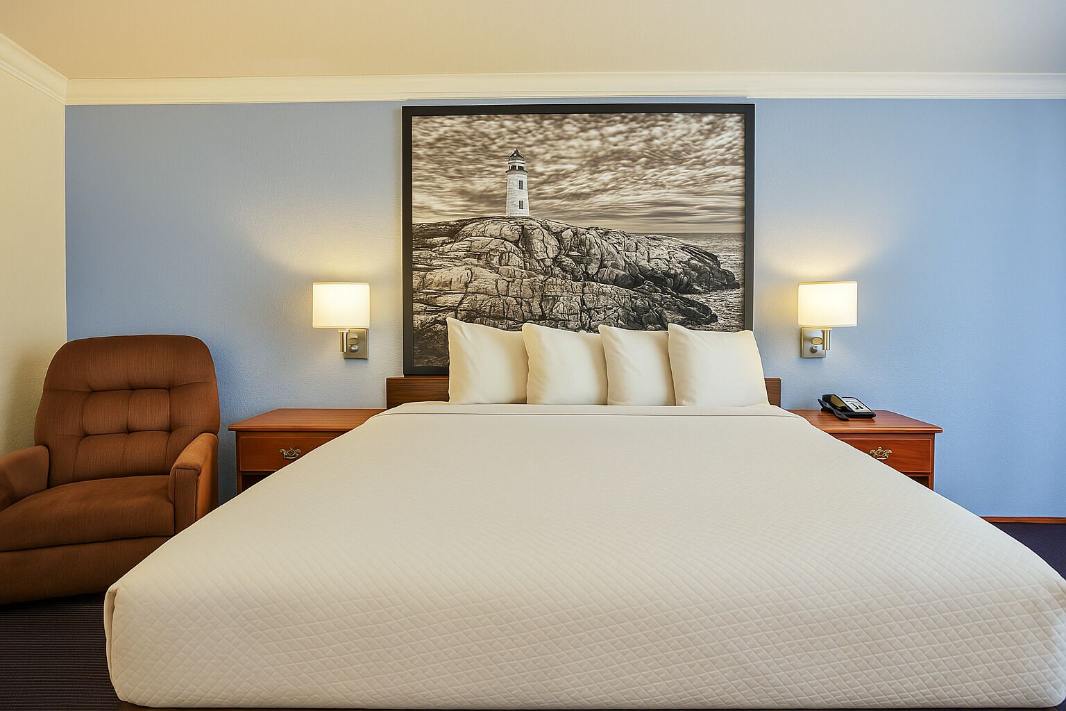 Room, 1 King Bed, Accessible, Non Smoking (Mobility) | Desk, laptop workspace, free WiFi, bed sheets