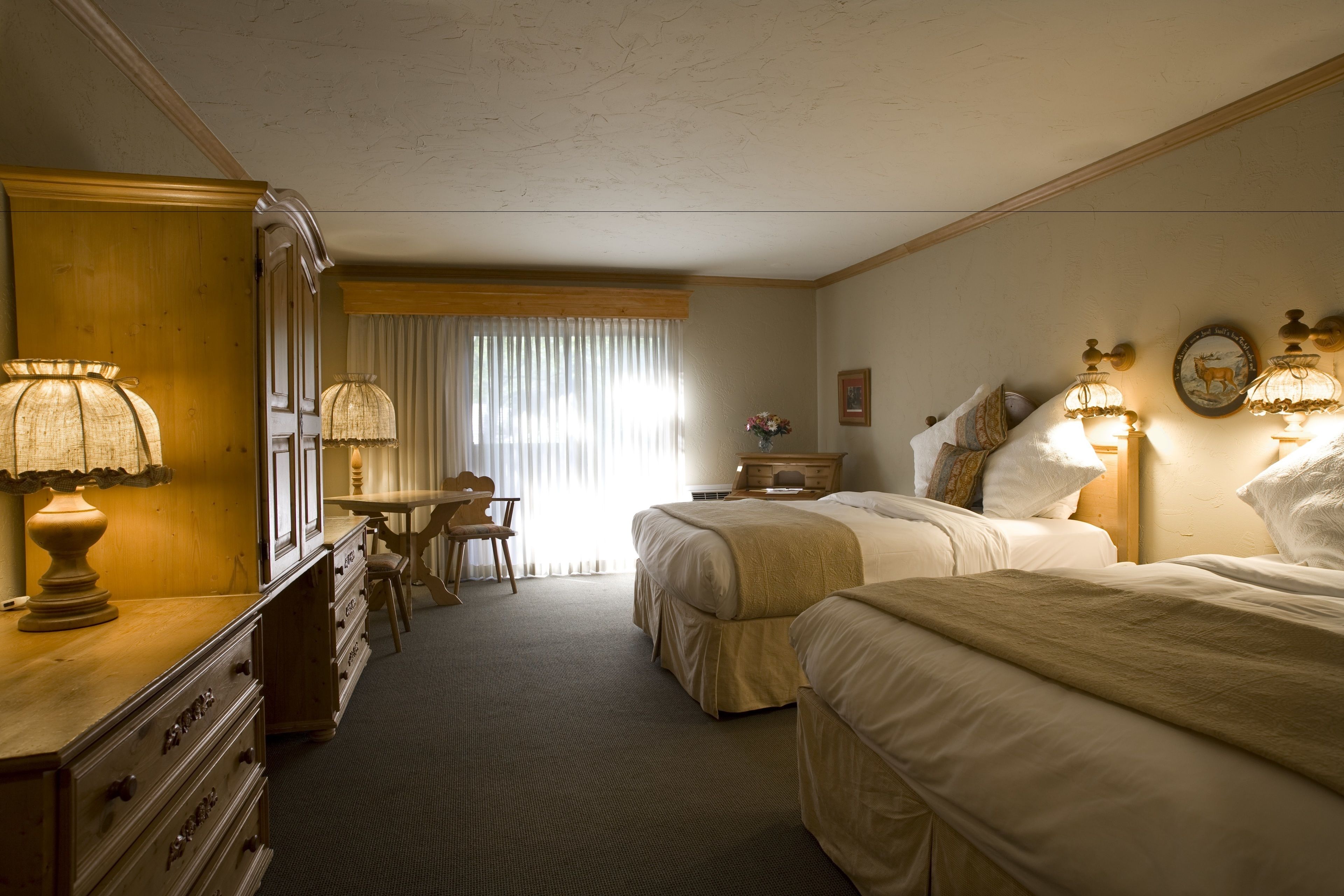 standard room, 2 queen beds (tyrolean) | iron/ironing board, free wifi, bed sheets