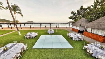 Outdoor wedding area