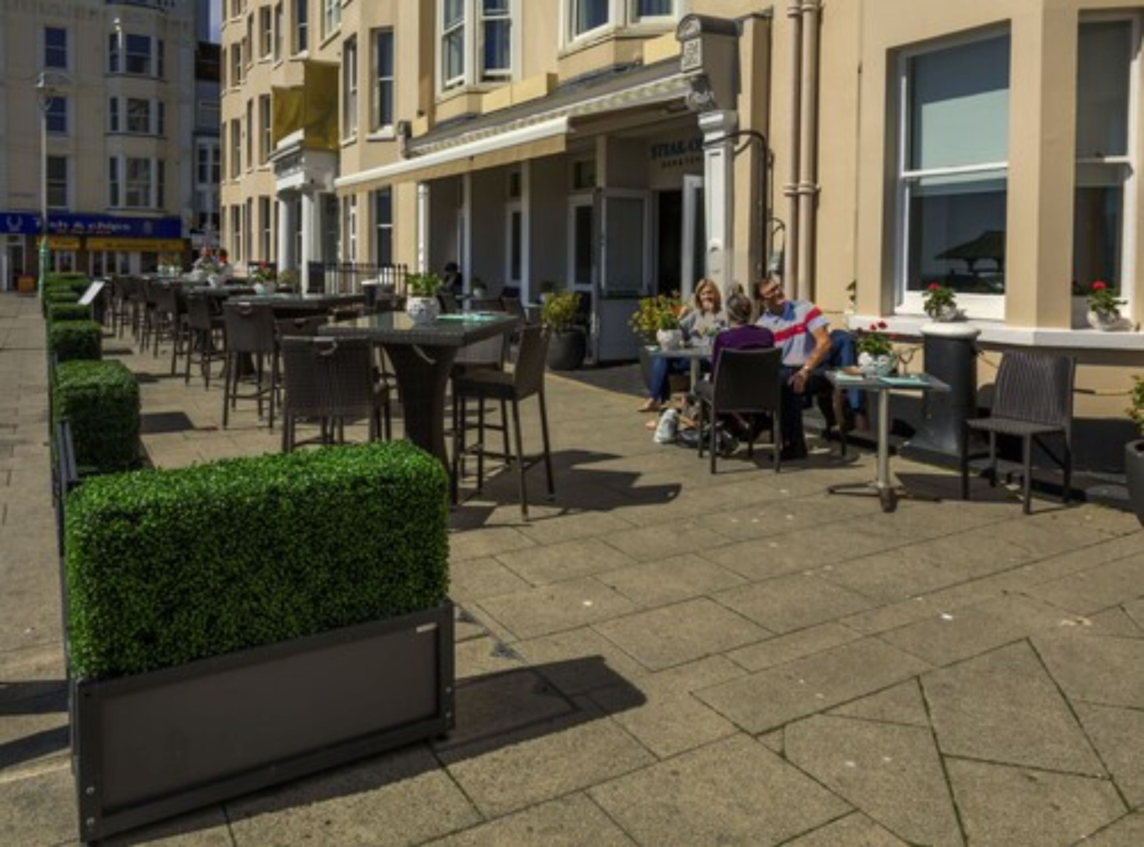 Dinner served, British cuisine, sea views 