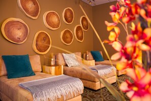 Espace de soins pour les couples, soins corporels, soins d'aromathérapie