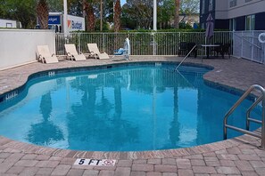 Outdoor pool, open 7:00 AM to 8:00 PM, pool umbrellas, sun loungers