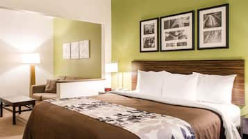 Hypo-allergenic bedding, in-room safe, desk, iron/ironing board