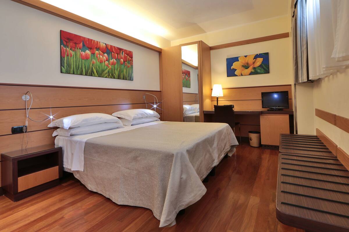 economy room, 1 queen bed, annex building | hypo-allergenic bedding, minibar, in-room safe, desk