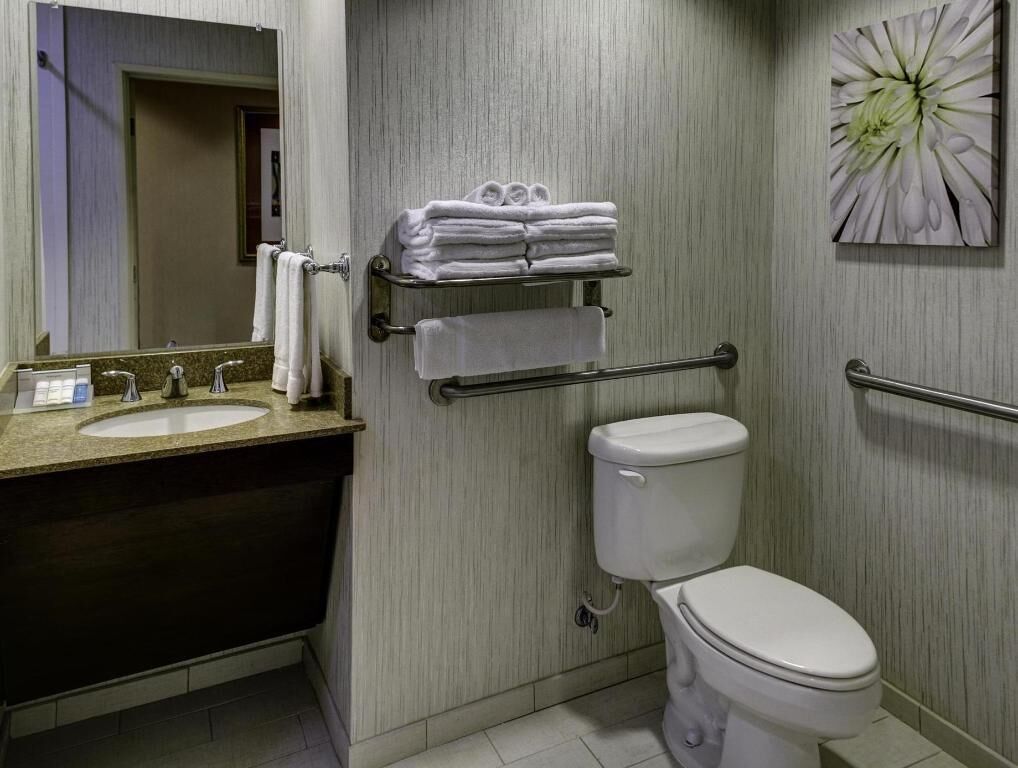 Bathroom | Combined shower/bathtub, free toiletries, hair dryer, towels