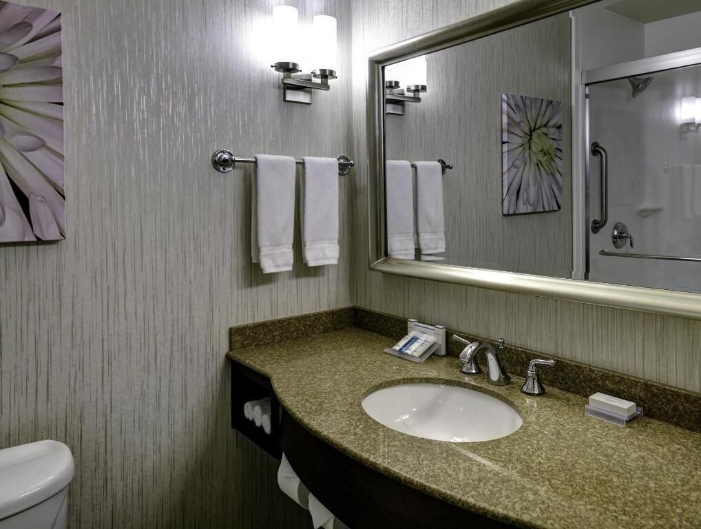 Bathroom | Combined shower/bathtub, free toiletries, hair dryer, towels