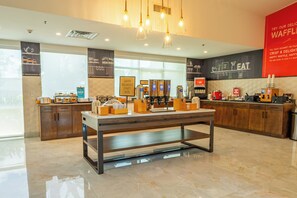 Free daily buffet breakfast