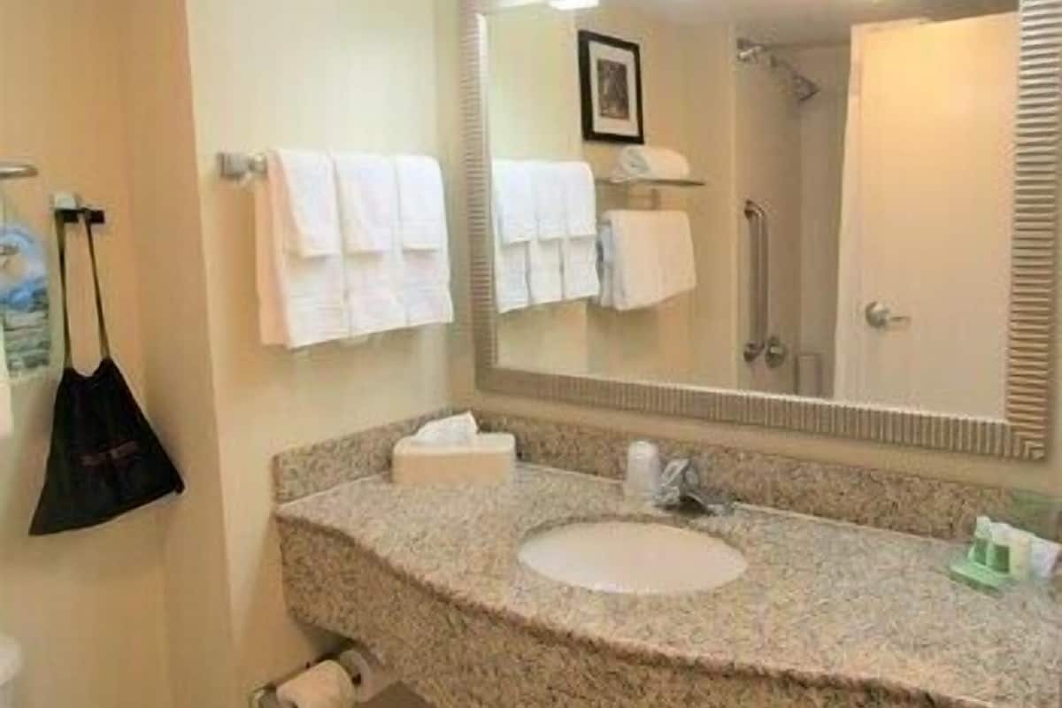 Bathroom | Hair dryer, towels