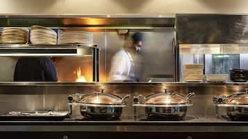 Breakfast, lunch and dinner served