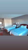 Escritorio, wifi gratis, ropa de cama y despertador