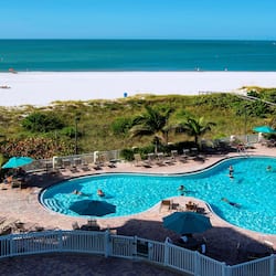 2 outdoor pools, open 9:00 AM to 10:00 PM, pool umbrellas, pool loungers
