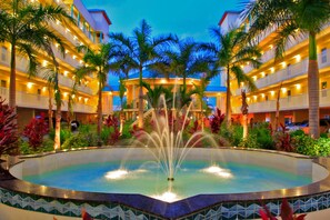 2 outdoor pools, open 9:00 AM to 10:00 PM, pool umbrellas, sun loungers