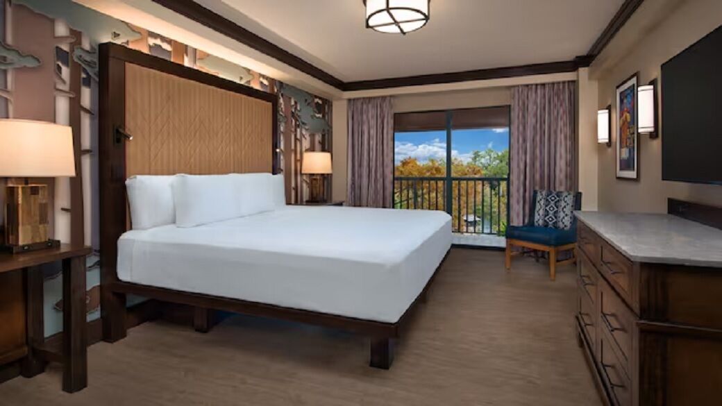 In-room safe, blackout drapes, iron/ironing board, cribs (free)