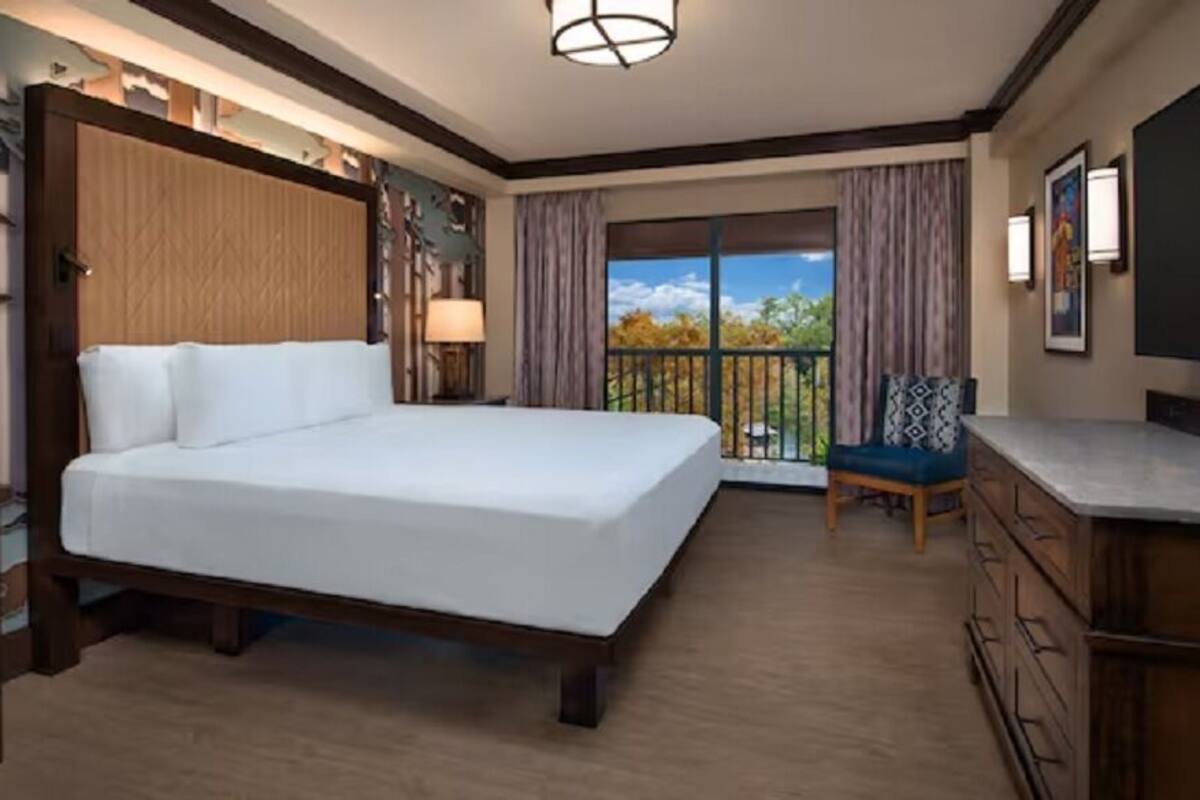 In-room safe, blackout drapes, iron/ironing board, cribs (free)