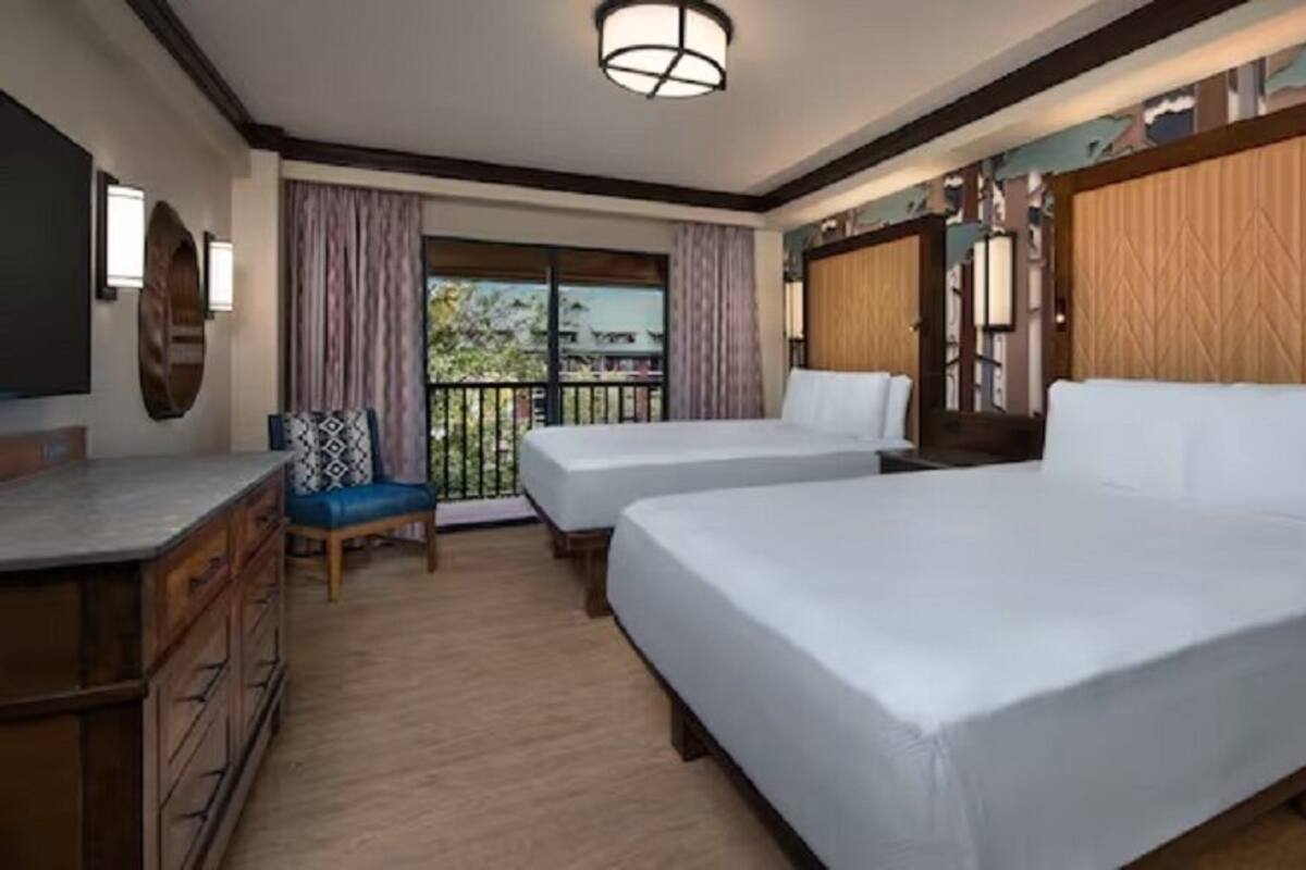 In-room safe, blackout drapes, iron/ironing board, cribs (free)