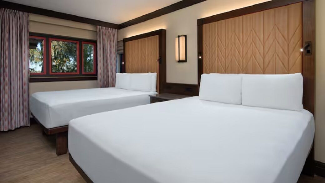 In-room safe, blackout drapes, iron/ironing board, cribs (free)