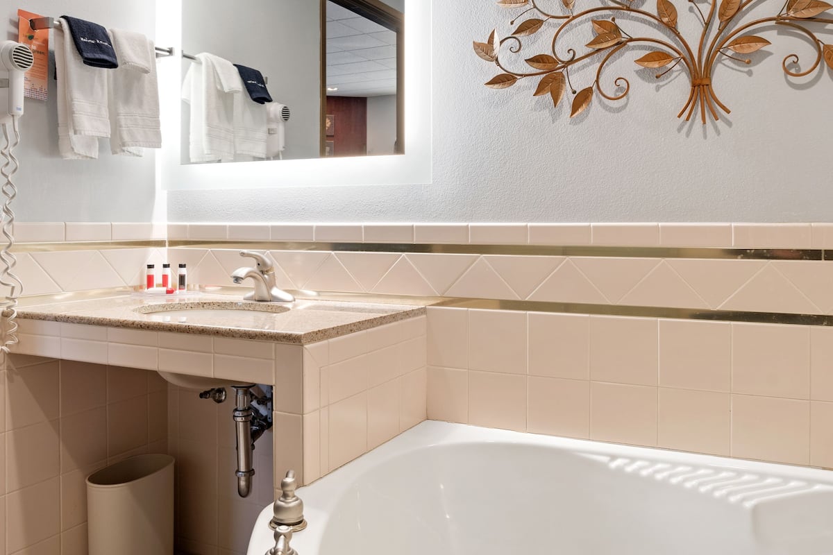 studio suite, 1 king bed, non smoking | deep-soaking bathtub