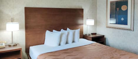 Standard Room, 1 King Bed, Non Smoking | Desk, blackout curtains, iron/ironing board, free WiFi