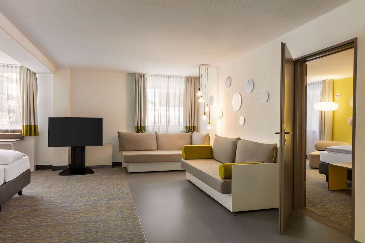 premium bedding, desk, blackout curtains, soundproofing