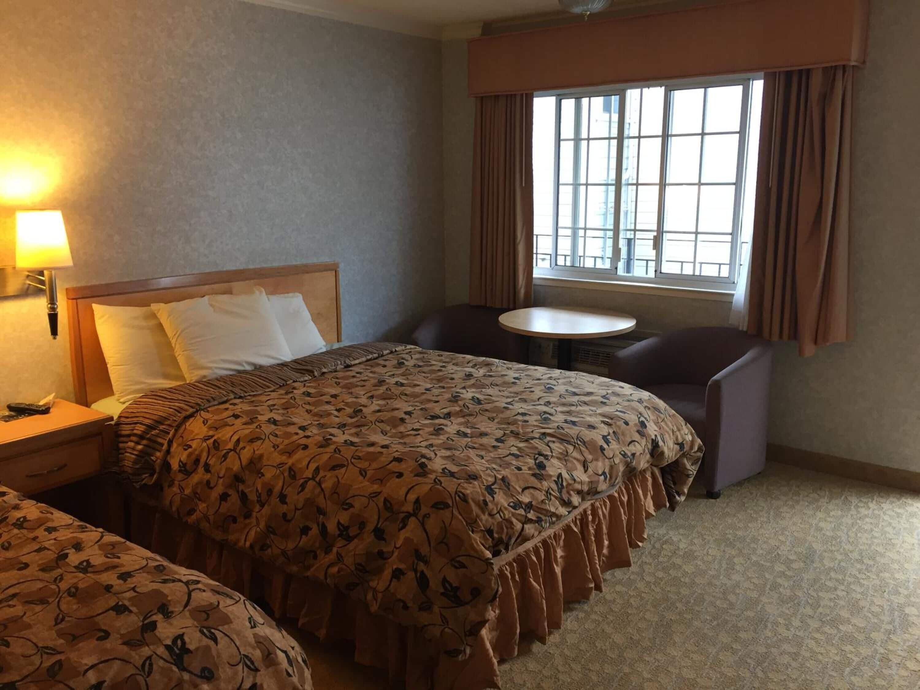 Desk, blackout drapes, iron/ironing board, free WiFi