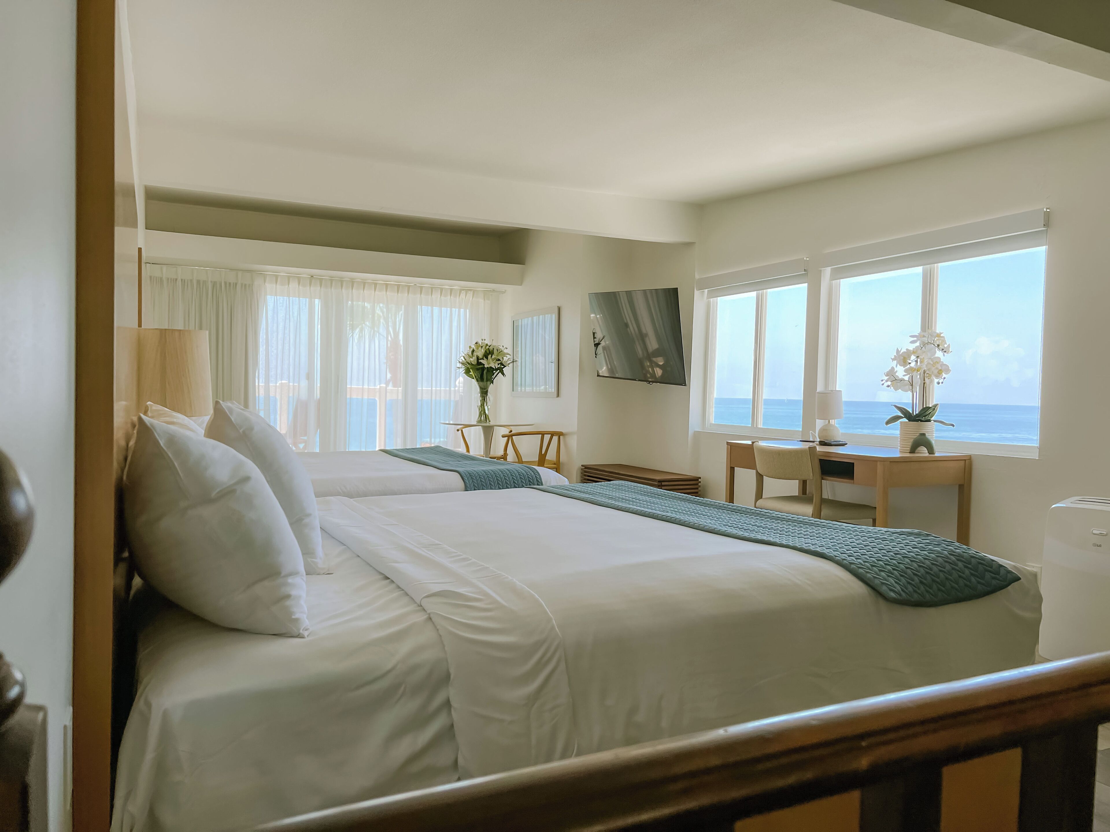 Suite, Multiple Beds, Oceanfront (Ocean Front Junior Suite 2 King Beds) | In-room safe, iron/ironing board, free cribs/infant beds, free WiFi