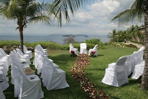 Outdoor wedding area