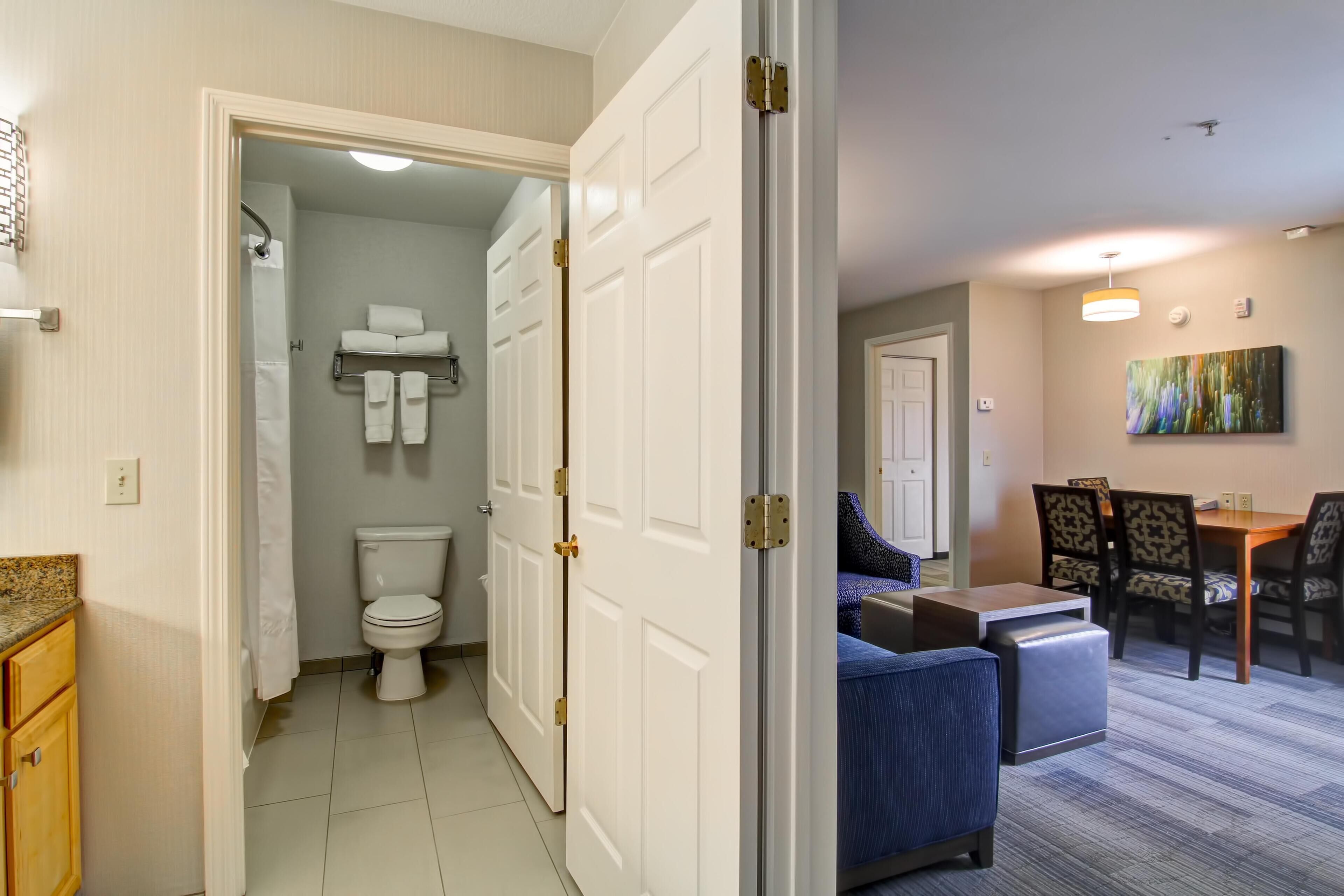 Free toiletries, hair dryer, towels