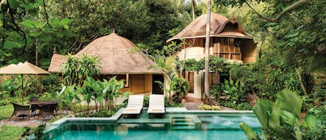 Family Pavilion with Pool (3 x 8 meter private pool) | Pemandangan dari kamar